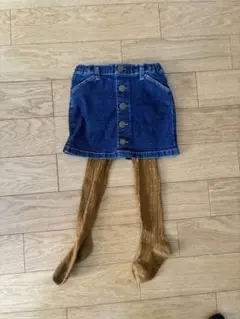 MPS デニムブルー ミニスカート　タイツセット