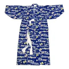 男児用 5〜6歳　浴衣　青　カニ柄