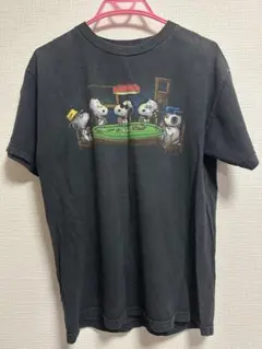 90s US古着 PEANUTS スヌーピー ポーカー プリントTシャツ