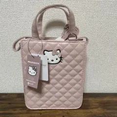 ローリーズファーム　ハローキティ　キルティングミニバッグ(ピンク)