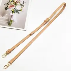 本革風 バッグ用ショルダーストラップ 付け替えベルト ゴールド金具 長さ調節可能のサムネイル