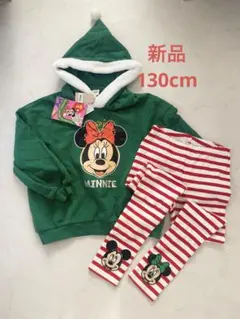 新品未使用　ミニー フード付きパーカー　ディズニーセットアップ　クリスマス
