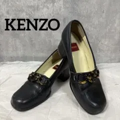 ケンゾー KENZO ローファー ヒール レザー ブラック 36