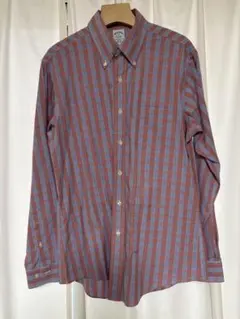 Brooks Brothers M ボタンダウンシャツ 赤青チェック