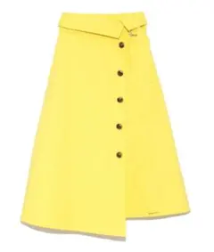 ボタンフロントフレアスカート