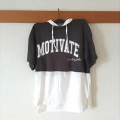 ラブトキシック　フード付き半袖パーカー 160