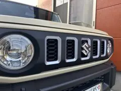 簡単貼付　シルバー　jb64 jb74w ジムニー　シエラ　グリル　ステッカー