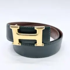 【希少】HIGH CLASS ヘンリーハイクラスベルト ゴールドHロゴバックル rwkgr23243_a01387