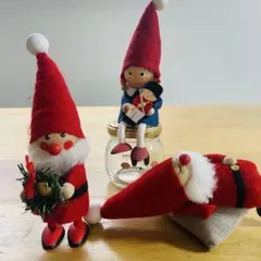 クリスマス 木製　フィギュア　3体セットのサムネイル
