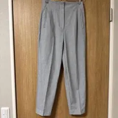 ZARA ハイウエストパンツ　ライトグレー