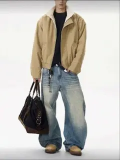 ボア襟付きショートジャケット