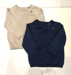 H&M ボタン付きニットセーター2色セット 90cm