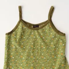 USED 古着 花柄 ジャガード ニット キャミソール トップス