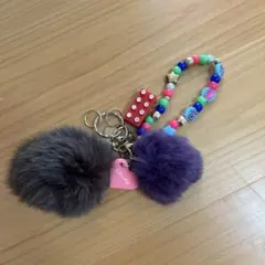 Clasky ファー キーホルダー チャーム