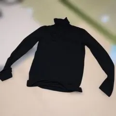 H354 黒のタートルネック長袖 ヒートテック　Sサイズ