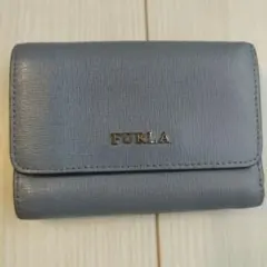 FURLA ブルーグレー(テンペスタ)色 三つ折り財布