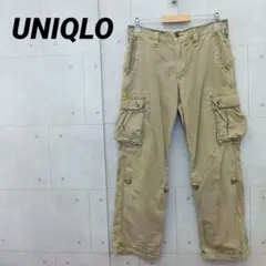 UNIQLO カーゴパンツ 00s オールド ミリタリー y2k M カーキ