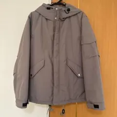 グレー フード付き中綿ジャケット　ナノユニバース