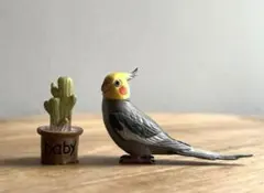 【新品】 サボテンとオカメインコの置物のサムネイル