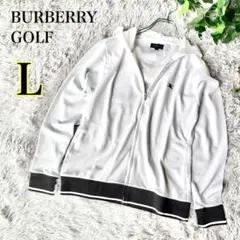 バーバリー ゴルフ レディース パーカー メッシュ L ホワイト 長袖 薄手