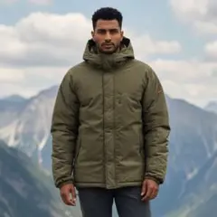 Nike フード付きアウトドアジャケット オリーブグリーン