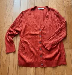 Discoat リブ編みカーディガン