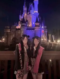 ディズニー　マフラーキャップ　ファンキャップ　ミニー　茶色　ヒョウ柄