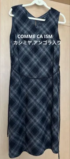 再値下げ‼️COMME CA ISM M ノースリーブチェックワンピース