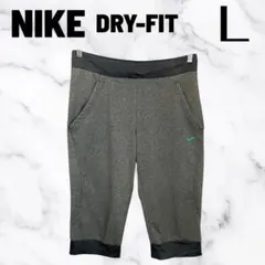 【NIKE DRY-FIT】クロップドストレッチパンツ　スポーツ　ジャージ　Lのサムネイル