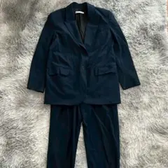 美品✨【ZARA】 ネイビー パンツスーツ上下セット M ビッグシルエット ゴム
