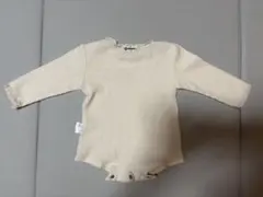 クリーム色ロンパース・帽子セット