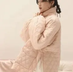 muguet side slit quilting jacket