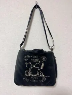 SNOOPY MEETS FARON ショルダーバッグ ブラック
