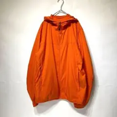 ユニクロ オレンジ ジップ パーカー ナイロン ジャケット 軽量 羽織 b25