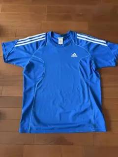 adidas CLIMACOOL 青 アディダス　Tシャツ　練習着　XO 3Ｌ