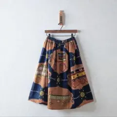 fig london クラシカル スカーフプリント スカートのサムネイル
