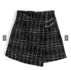 【GRL】ツイードビットチェーンラップ風ショートパンツ