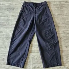 ジャージーバレルレッグパンツ Lサイズ　ネイビー