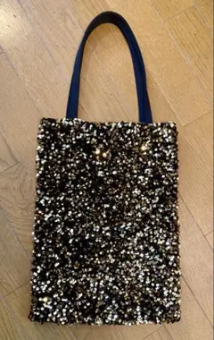 超美品！ユナイテッドアローズ☆UA☆スパンコールバッグ☆ゴールド☆パーティ等に！