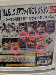 フラットガチャ　MLB クリアファイルコレクション