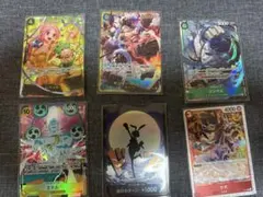 ワンピースカード　エネル、ルフィー、レベッカ、ジンベエ