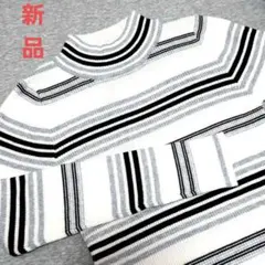 セシルマクビー　セーター　ボーダー　M　タートル　クルーネック　シンプル