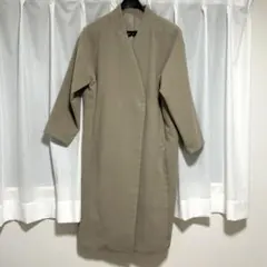 KBF ノーカラーロングコート