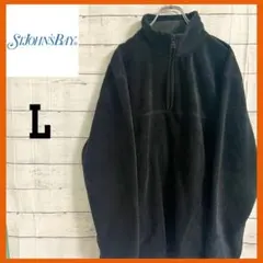 90s St.John’s Bay ハーフジップフリースジャケット ブラック L