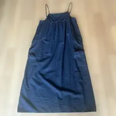 LOWRYSFARM ブラックキャミワンピース サイドポケット付き