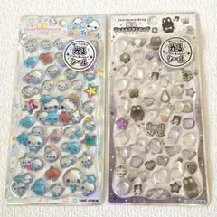 新品 光る ジュエルプチドロップステッカー しろくろどろっぷ あわわちゃん