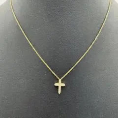 【超美品】ジャスティンデイビス クロス ネックレス K18 ダイヤ 0.17ct