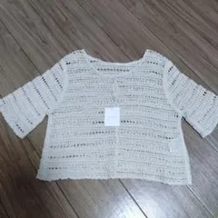 【新品タグ付き】Ray Cassin レース編みカーディガン　ベージュ