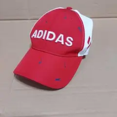 ADIDAS キャップ レッド/ホワイト