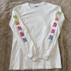 XLARGE ロンT L ホワイト バックプリント 袖プリント ストリート